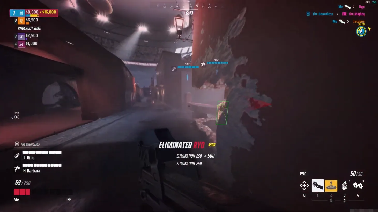 The Finals aimbot FOV ring and bone selection menu