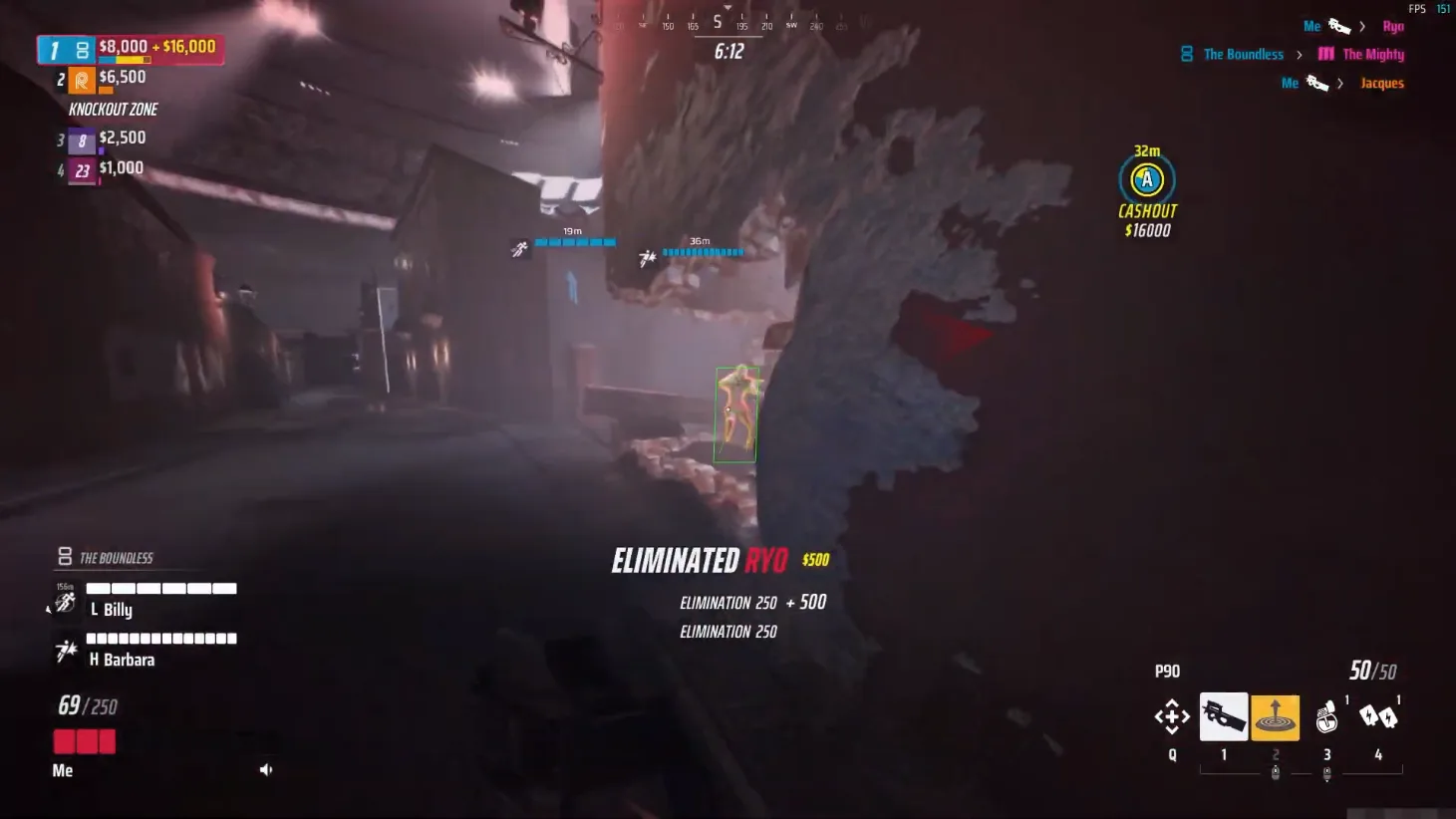 Wallhack outlines showing contestants through walls in The Finals